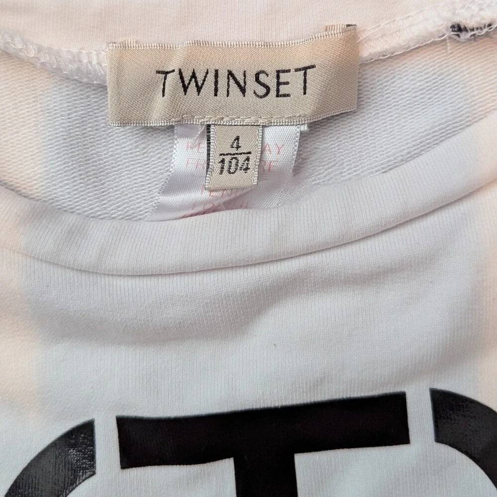 Twins-Set Oval T Girls (Size 4/104) Matching Sequins Top and Shorts